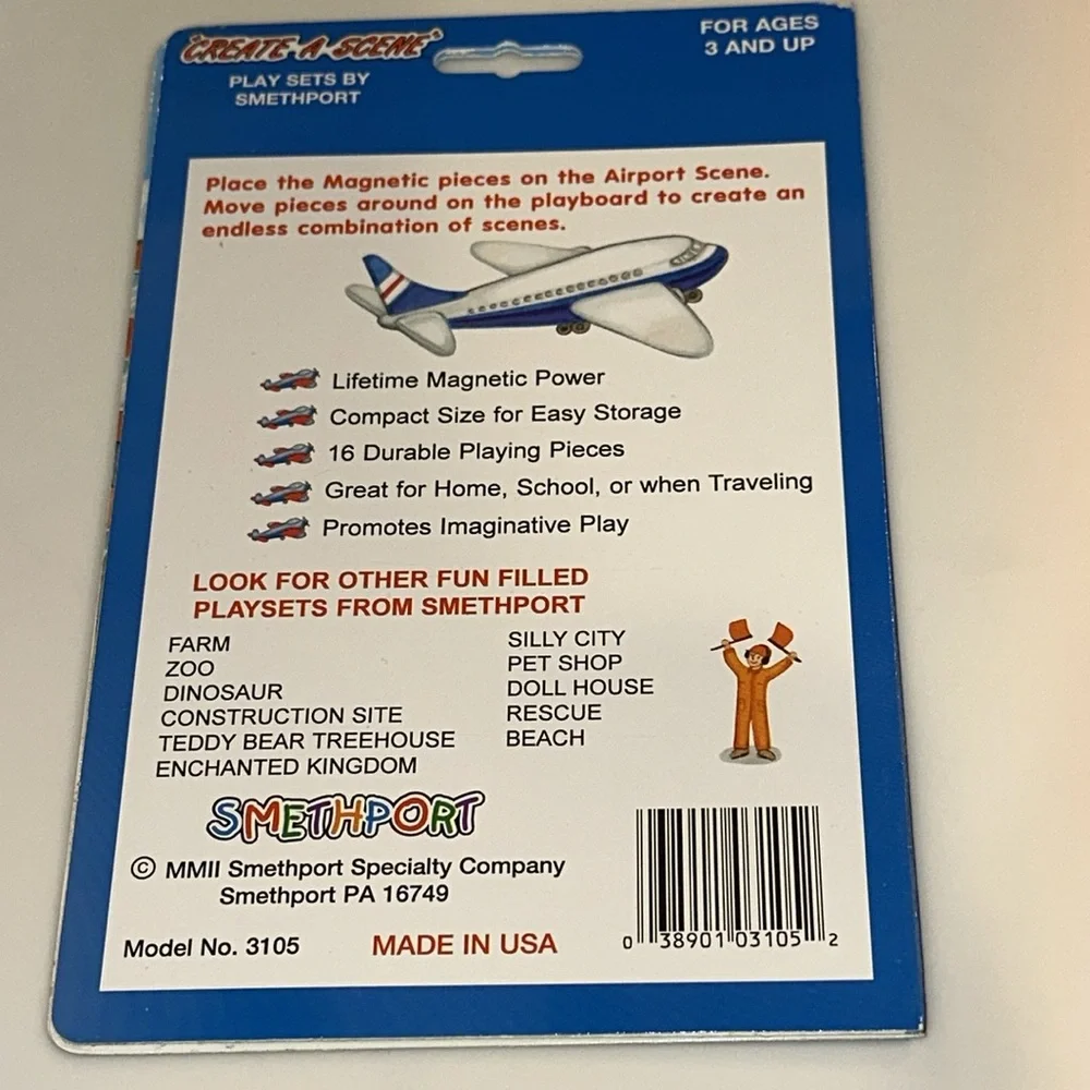 CREATE A SCENE Magnetic Airport 16 Magnetic Pieces and Airport Scene - Complete